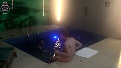 Hot Blonde Brazilian Friends Threesome in Motel Pool