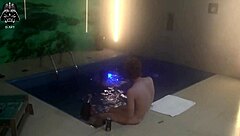 Hot Blonde Brazilian Friends Threesome in Motel Pool