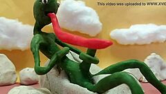 Jerk That Pulsing Alien Monster Cock Outdoors!