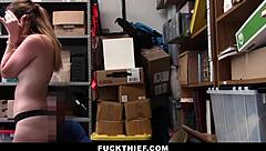 lp officer skips the badge - just fucks the thieving slut hard!
