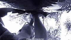 bluee deepthroats big cock outdoors