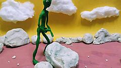 Jerk That Pulsing Alien Monster Cock Outdoors!