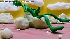 Jerk That Pulsing Alien Monster Cock Outdoors!