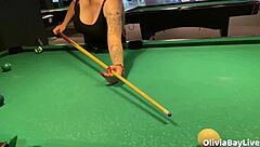 pool game slut slurps cock in public toilet cumshot!