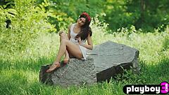 hot russian cira nerri strips nude outdoor posing sexy