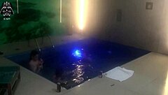 Hot Blonde Brazilian Friends Threesome in Motel Pool