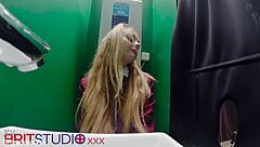 hey gloryhole student teen sucks cock deep