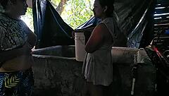 neighbor shares water and hot ass licking pussy fun
