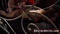 blonde teen slave bound and fucked hard in garage bdsm