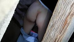 i caught her bent over hairy pussy rubbin hard in the barn spy cam