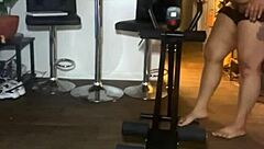 Naked Ebony Workout Session With Hot Personal Trainer