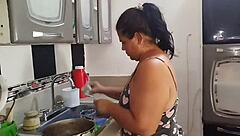 Curvy Maid Shorts Flash Huge Ass Temptation