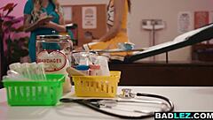 oops petite teen liz eats nurse kendra's hairy pussy umm