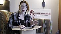curvy redhead nerd tests maya ovipositor tight pussy unboxing