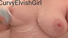 soapy chubby pawg's huge tits pussy tease shower
