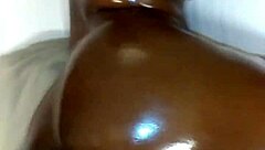 Big booty ebony babe takes bbc sideways pounding