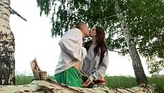 I'm pounding my best friend's hot girlfriend hard in the forest outdoors