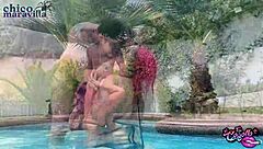 Chico Maravilla Pounds Chilean Aunt's Ass In Pool!
