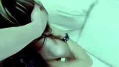 Three juicy asian teen pussies take lucky dude's monster cock in rough orgy