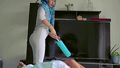 latina babe dresses muslim tempts stepdad bedroom rough fuck