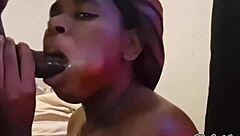 i suck his huge cock until cum fills my mouth sloppy