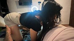 horny neighbor lets me fuck her wet pussy homemade