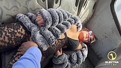 Peruvian redhead pays bus fare with deep submissive ride