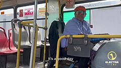 Peruvian redhead pays bus fare with deep submissive ride