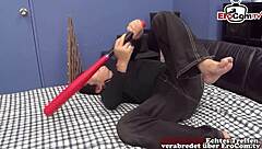 Japanese teen gets creampie in tight asian pussy