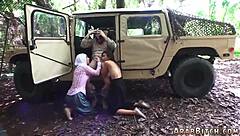 arab teen bound outdoor squirts hard in army uniform bondage
