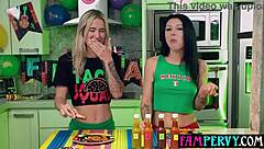 petite blondes small tits brunette big ass hot sauce threesome explosion