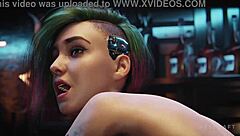 Cyberpunk Panam and Judy Best Blowjobs Cumshots Anal POV