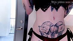 ophelia rain tattoos big tits pov deepthroat huge cock cum swallow