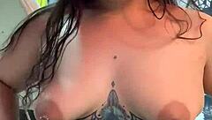 Police Nymphet BBW Brunette Teases with Big Tits and Ass Solo