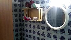 Voyeur Catches Curvy Big Ass Babe Bathing In Shower Hidden Cam