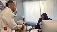 luna star nails intense office pounding session