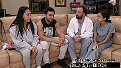 mia's petite blowjob swallows massive jizz load