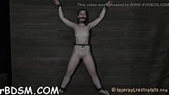 Taming lusty gagged playgirl with choking femdom dirty blowjob punishment