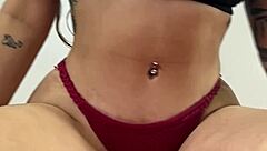 Cum for me you dirty jerk-off redhead big tits Camila Vegas masturbates wildly moaning to orgasm!