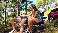 tight teen ass creampied roughly in public nature fuck