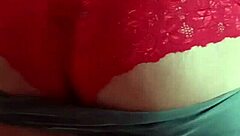 Want to see me model this sexy red lace thong in lingerie?