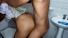 sexy brunette milf pussy pounded in doggy spoon creampie