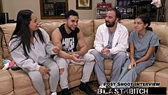 mia's petite blowjob swallows massive jizz load