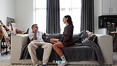 Cuckold Watches Slut Wife Devour Massive Black Cock