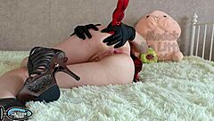 Petite small ass anal dildo destruction no panties skirt