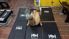 Blonde Colombian Milf Guides Your Naked Gym Workout JOI Karen Sleent