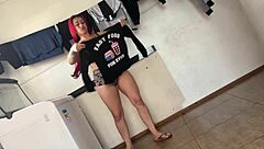 she got stuck in the washing machine and i slammed her wet pussy every second