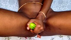 Black Babe's Hairy Big Pussy Squirts Toys Rip Clothes