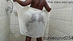 i shake my thick ebony ass twerking in the shower