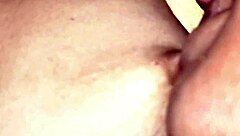 Stud sucks busty babe's natural tits before pounding
